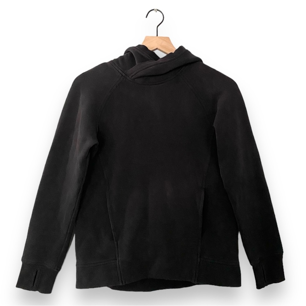 Lululemon Fleece Please Sweatshirt Pullover Hoodie in Black Size 2 - Picture 2 of 14